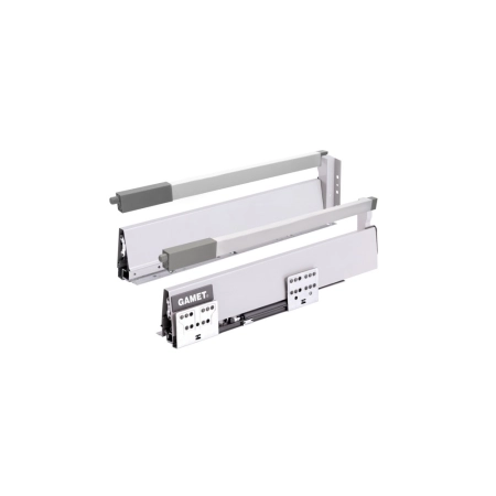 GametBOX  średni z 1 relingiem kwadratowym szary/biały 22, wysokość 154 mm, głębokość 350 mm